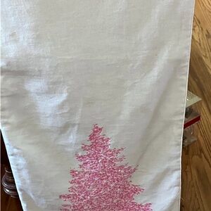 Charming Pink Tree Design Table Runner